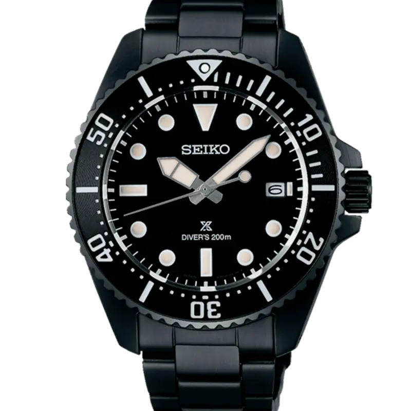 Reloj Seiko SNE599P1 Prospex Diver's Solar 41mm Todo Negro b2