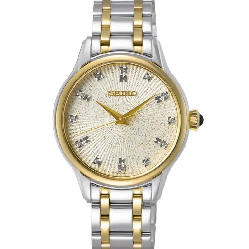 Reloj Seiko SRZ550P1 Ladies Cuarzo 3 agujas 12 diamantes b2