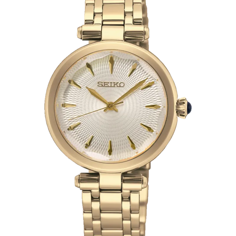 Reloj Seiko SRZ554P1 Ladies Cuarzo Dorado esf redonda b2