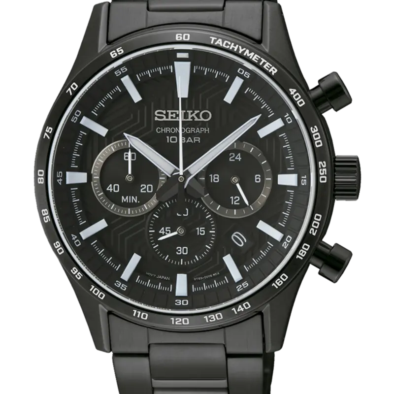 Reloj Seiko SSB415P1 Neo Sports Crono Negro Cristal Zafiro b2