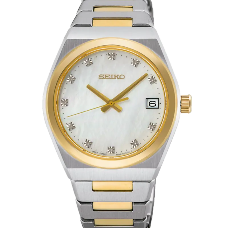 Reloj Seiko SUR604P1 Essentials 3 agujas bicolor 34 mm b2