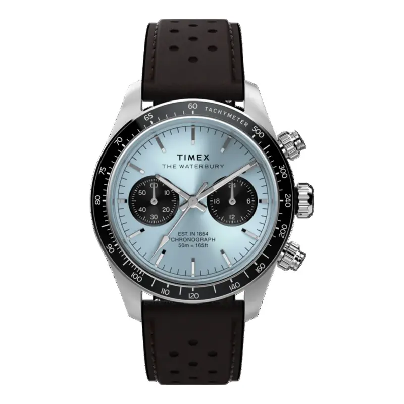 Reloj Timex Waterbury Heritage Chronograph TW2Y70600 de piel marrón para hombre