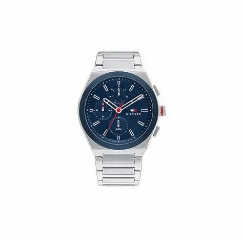 Reloj Tommy Hilfiger Connor Hombre Acero Inoxidable Plateado y Azul Multifunción 1791896