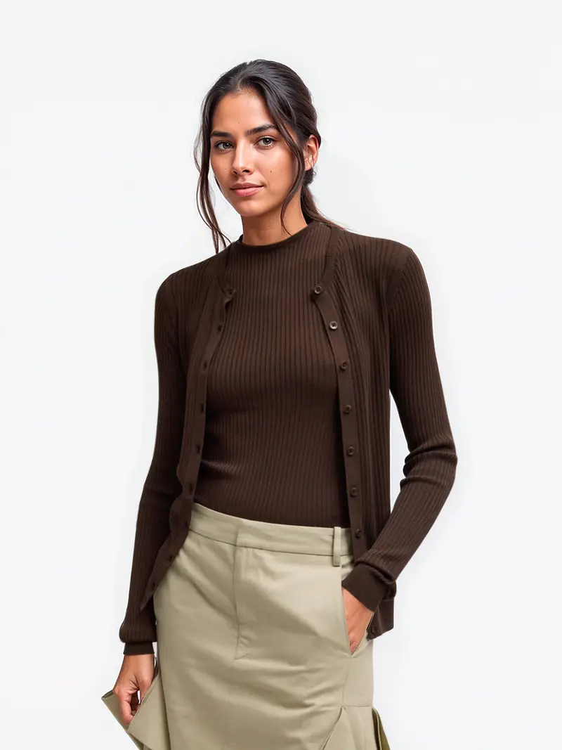 Ribbed cardigan