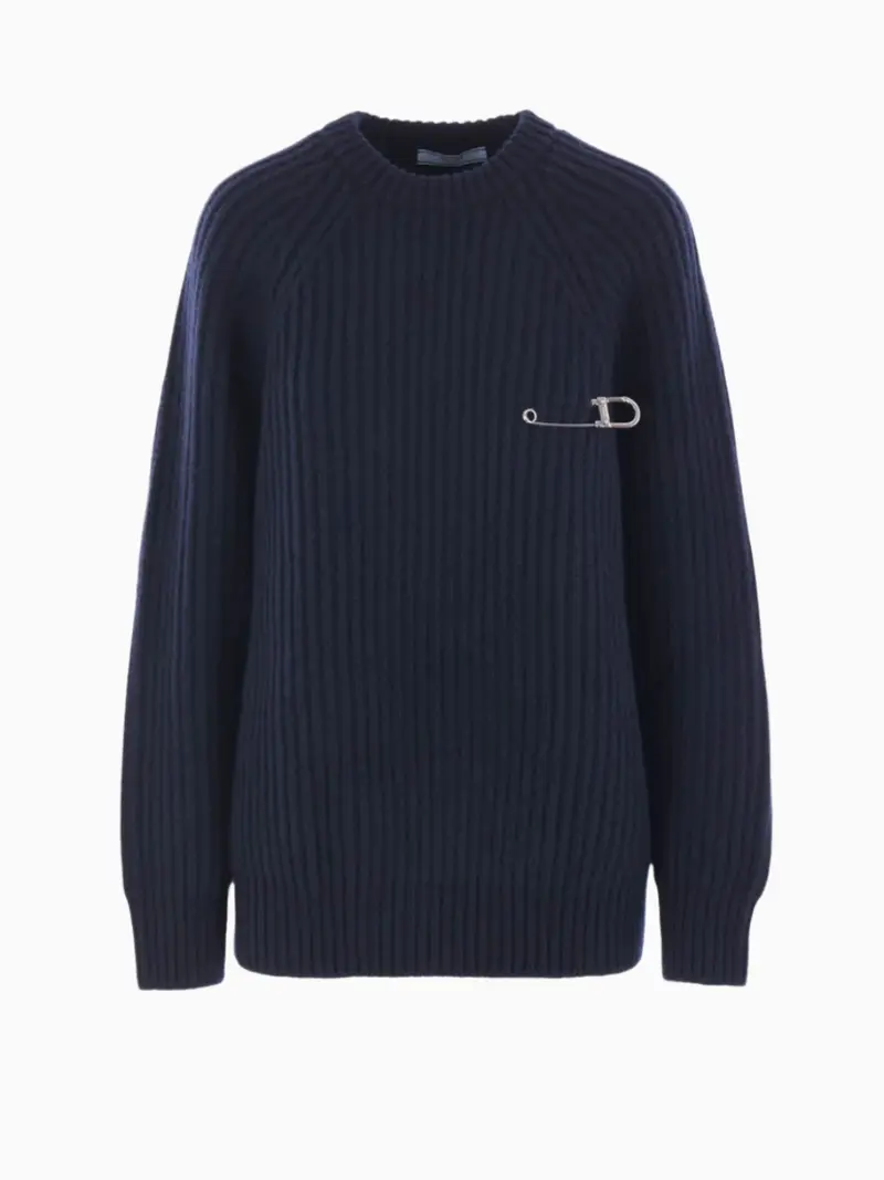 Ribbed-knit sweater