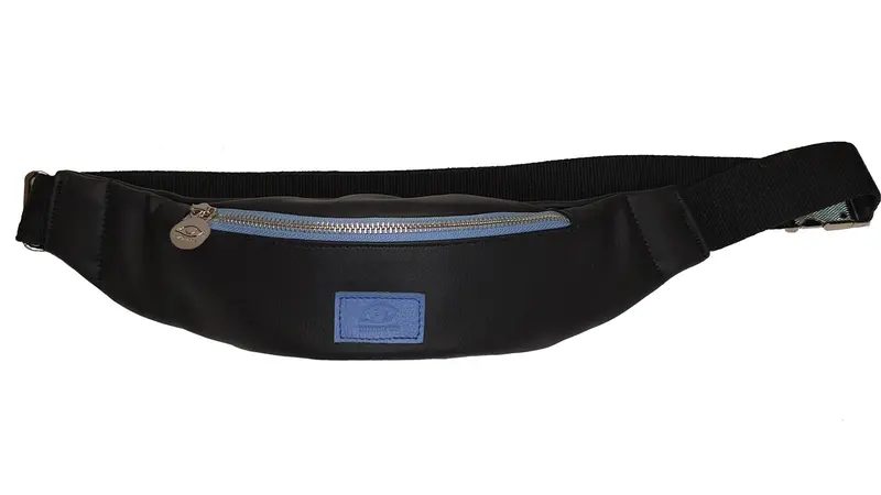 Riñonera Mini Bío-Material – LUXOR & CO (Black & Electric Blue)