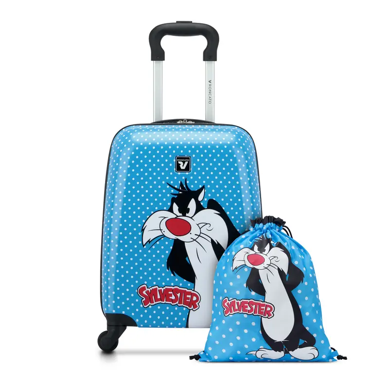 RONCATO TROLLEY BABY + FUNDA PORTA ZAPATOS LOONEY TUNES DLX SILVESTRE