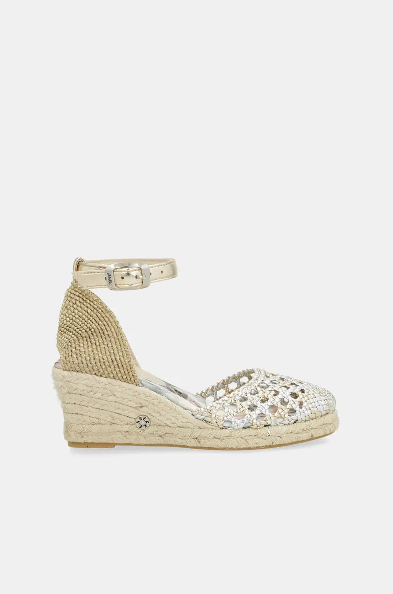Sandalias de cuña plata Memories