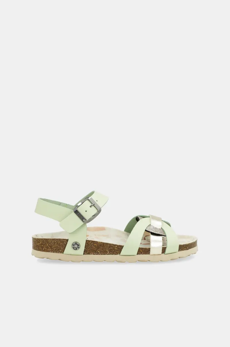 Sandalias tiras verde Memories