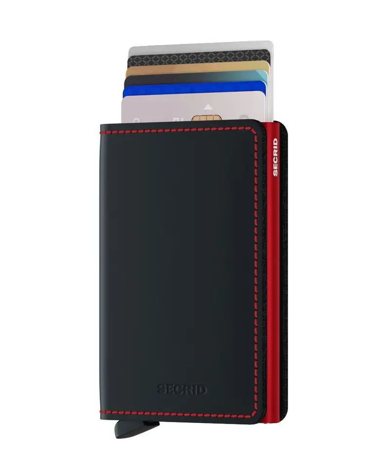 SECRID SLIMWALLET MATTE BLACK & RED