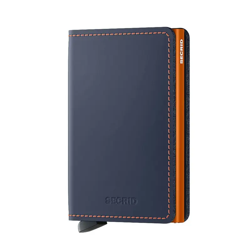 SECRID SLIMWALLET MATTE NIGHT BLUE & ORANGE