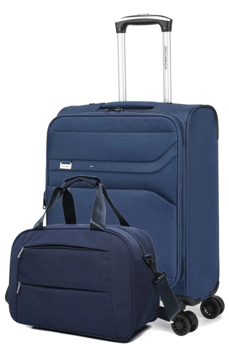 SET GREENWICH MALETA CABINA ECO-RECYCLED SINTRA 55CM + BOLSA DE VIAJE BOSTON
