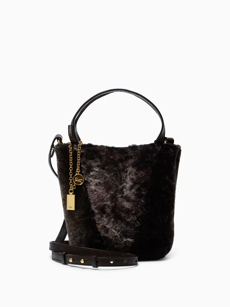 Small Spin shearling bag