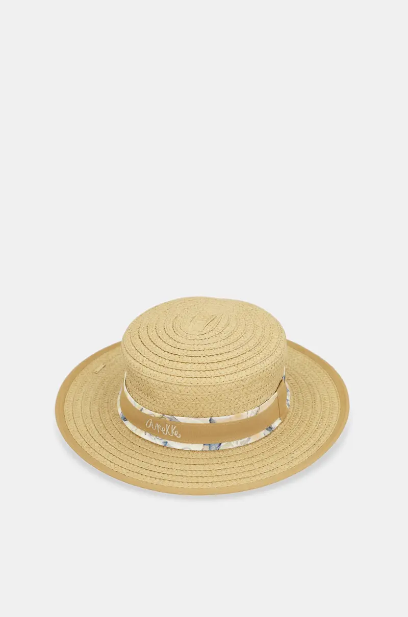 Sombrero de rafia beige