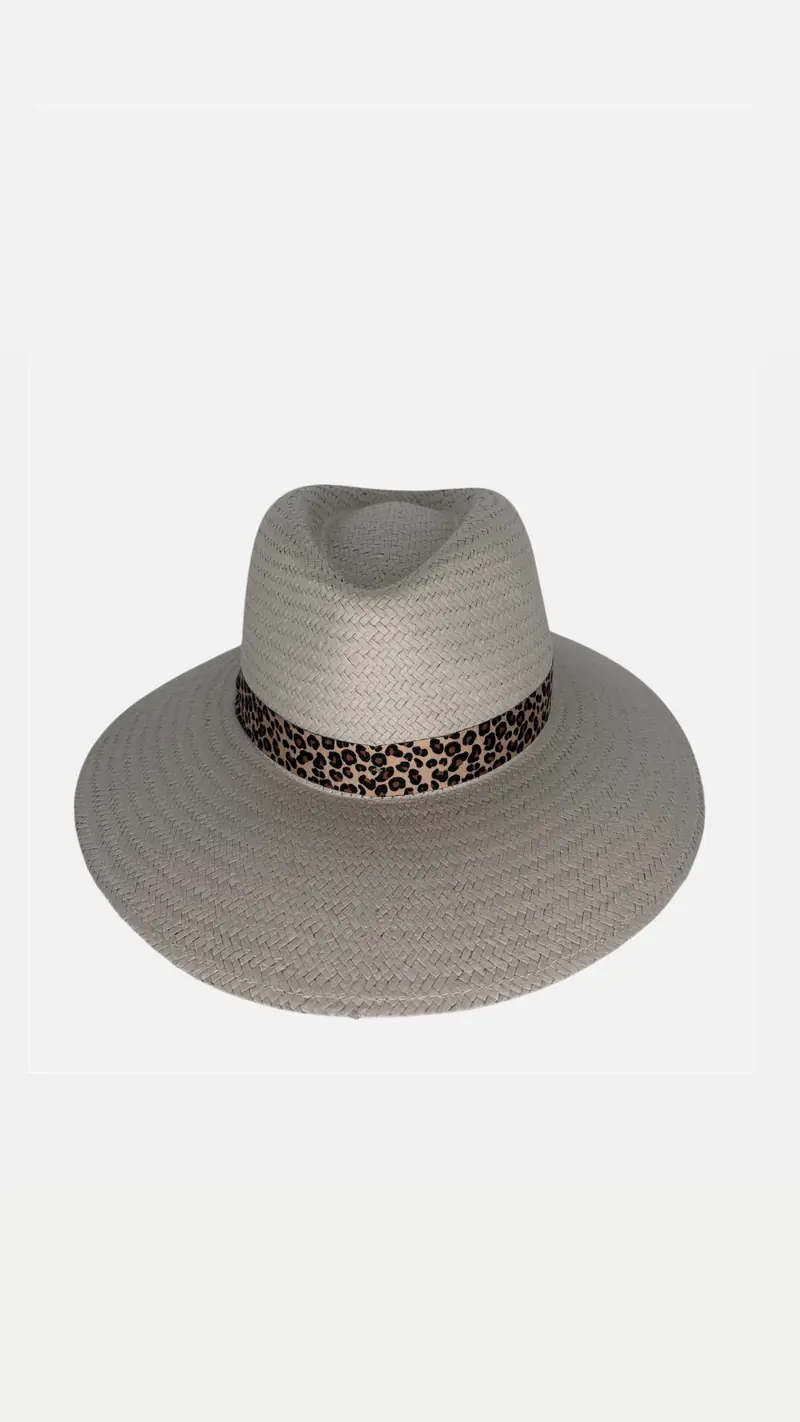Sombrero Leopardo Gris