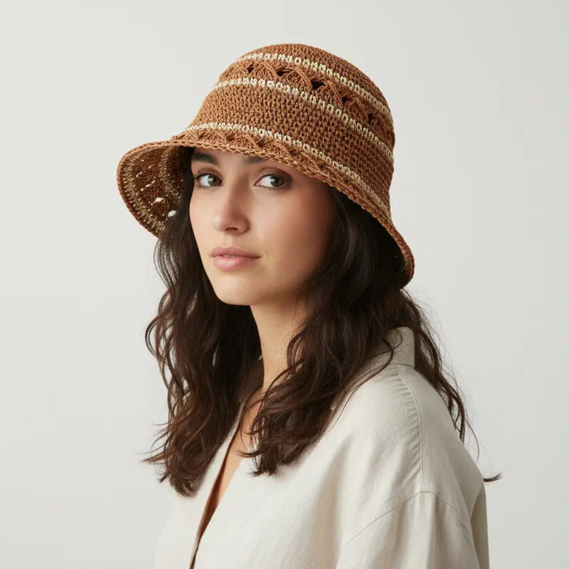 Sombrero tipo crochet moldeable en varios colores