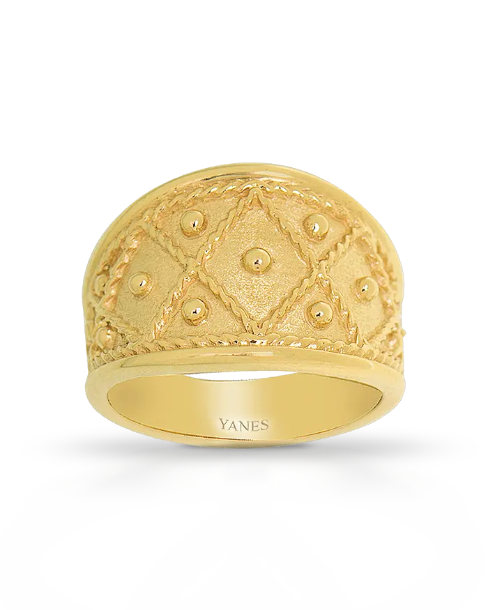 Sortija Mus, oro amarillo
