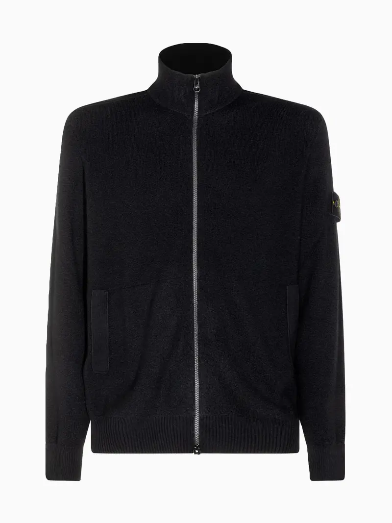Stretch wool cardigan
