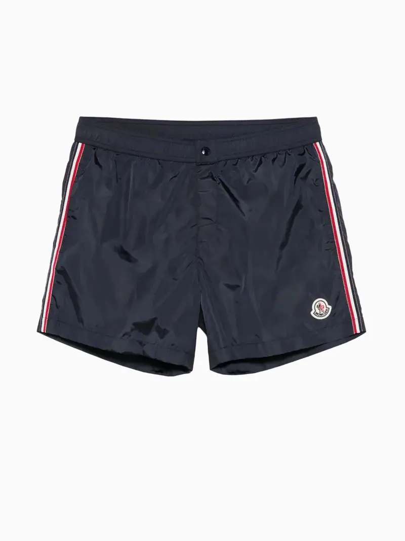 Stripe-detail sim shorts