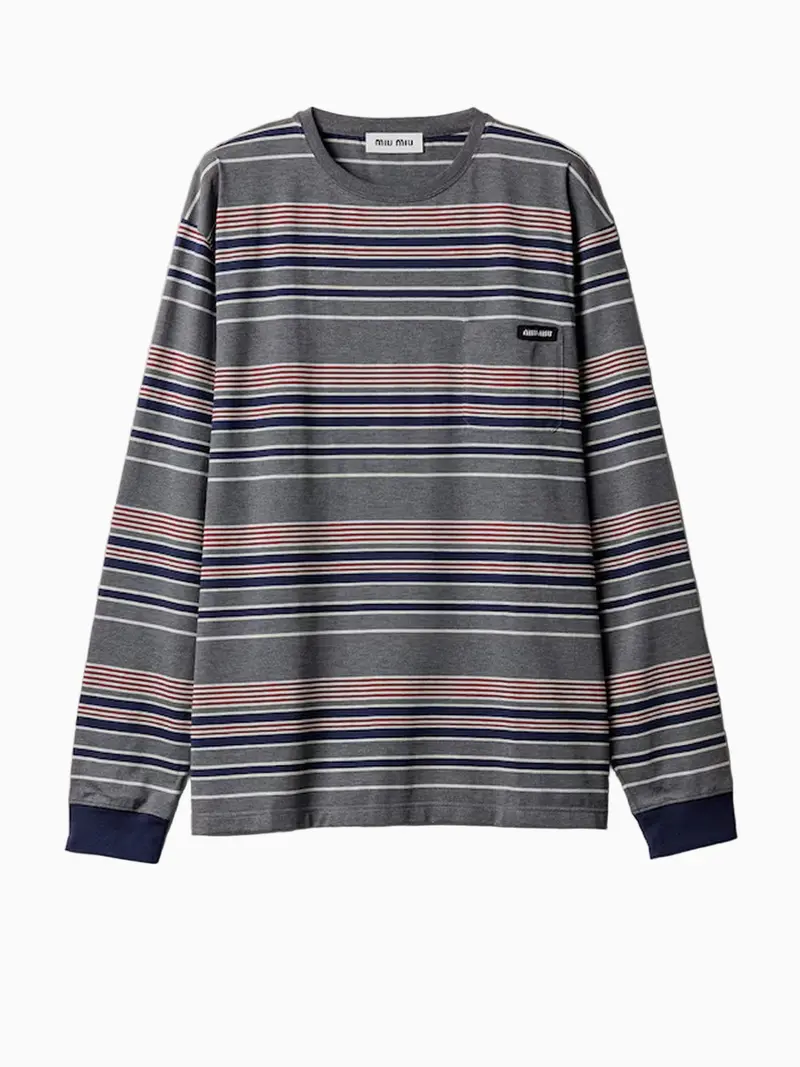 Striped jersey t-shirt