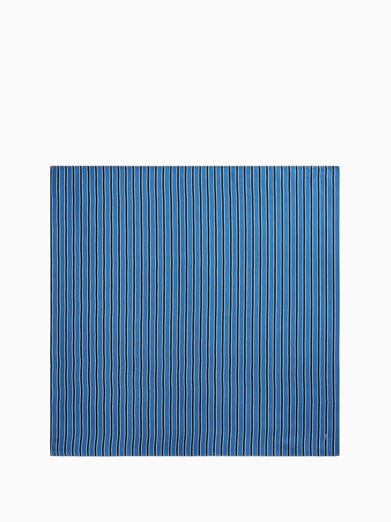 Striped silk scarf