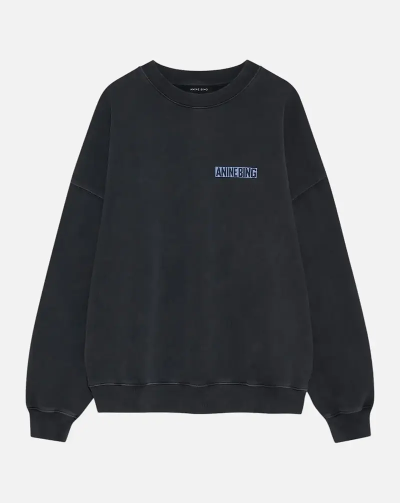 Sudadera Anine Bing MILES SWEATSHIRT PALM - WASHED BLACK