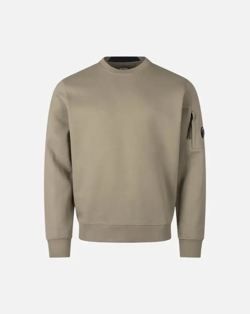 Sudadera C.P. Company Diagonal Raised Fleece Crewneck Lens