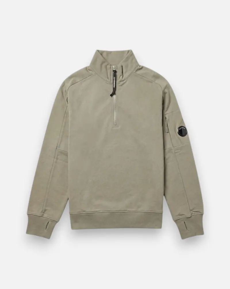 Sudadera C.P. Company Diagonal Raised Fleece Half Zip Lens