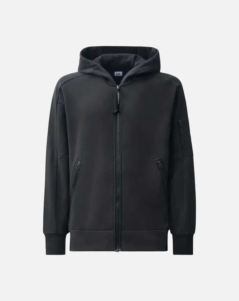 Sudadera C.P. Company Diagonal Raised Fleece Lens Full-Zip Hoodie