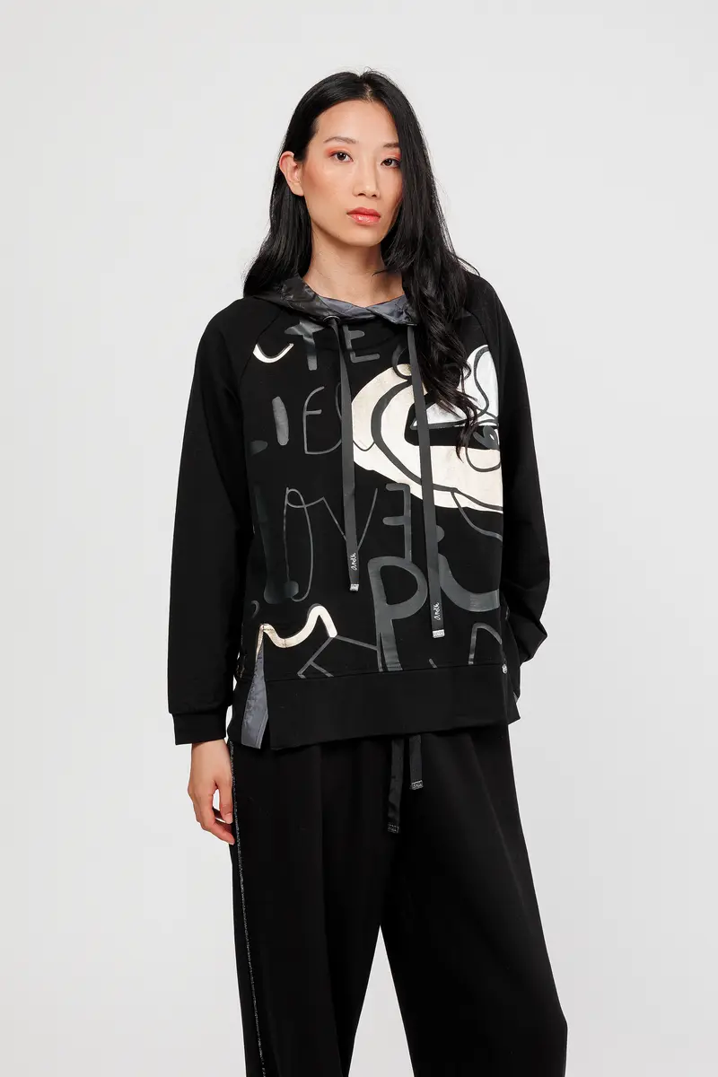 Sudadera con capucha negra Nature Koko