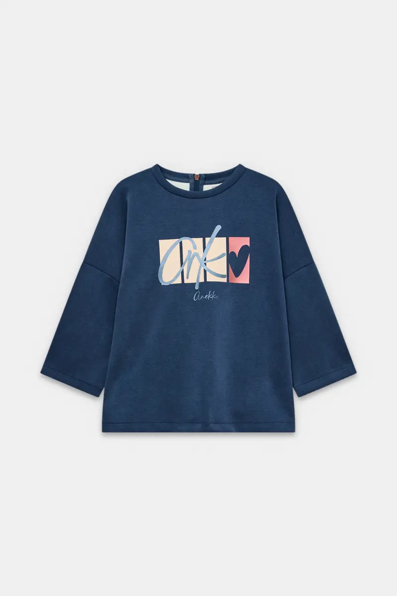 Sudadera manga corta azul marino