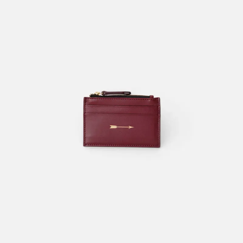 Tarjetero Zip Burgundy
