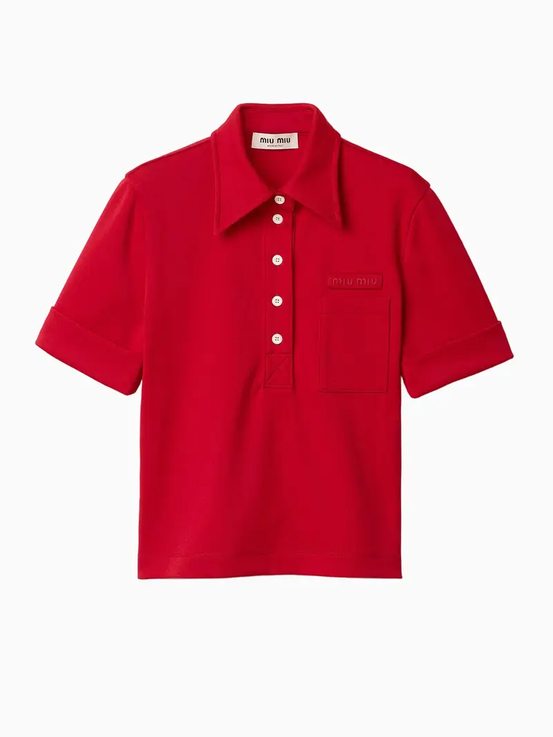 Technical jersey polo shirt