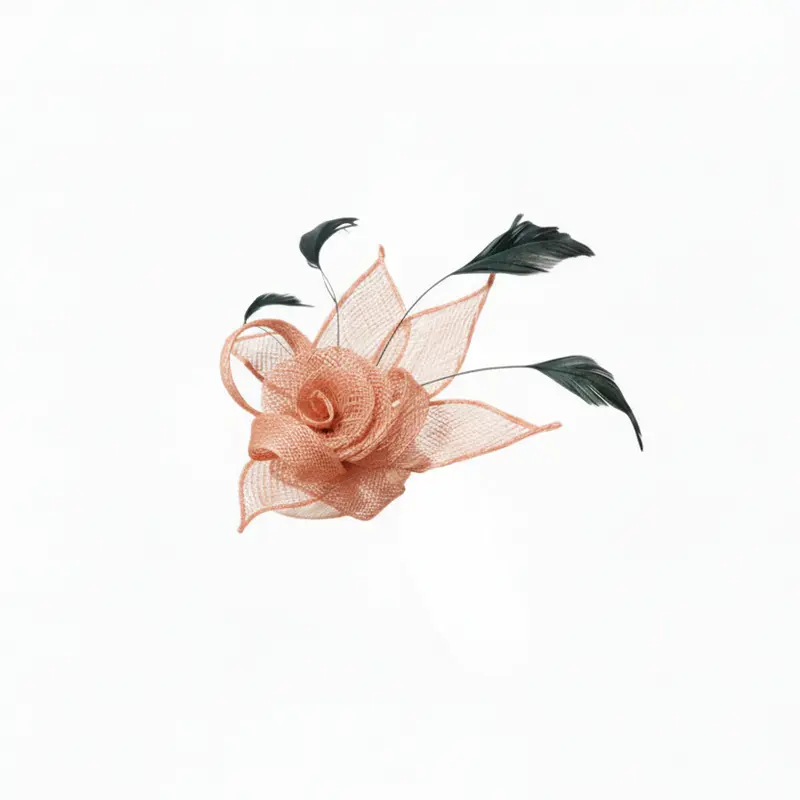 Tocados/broches en forma de flor con plumas en varios colores