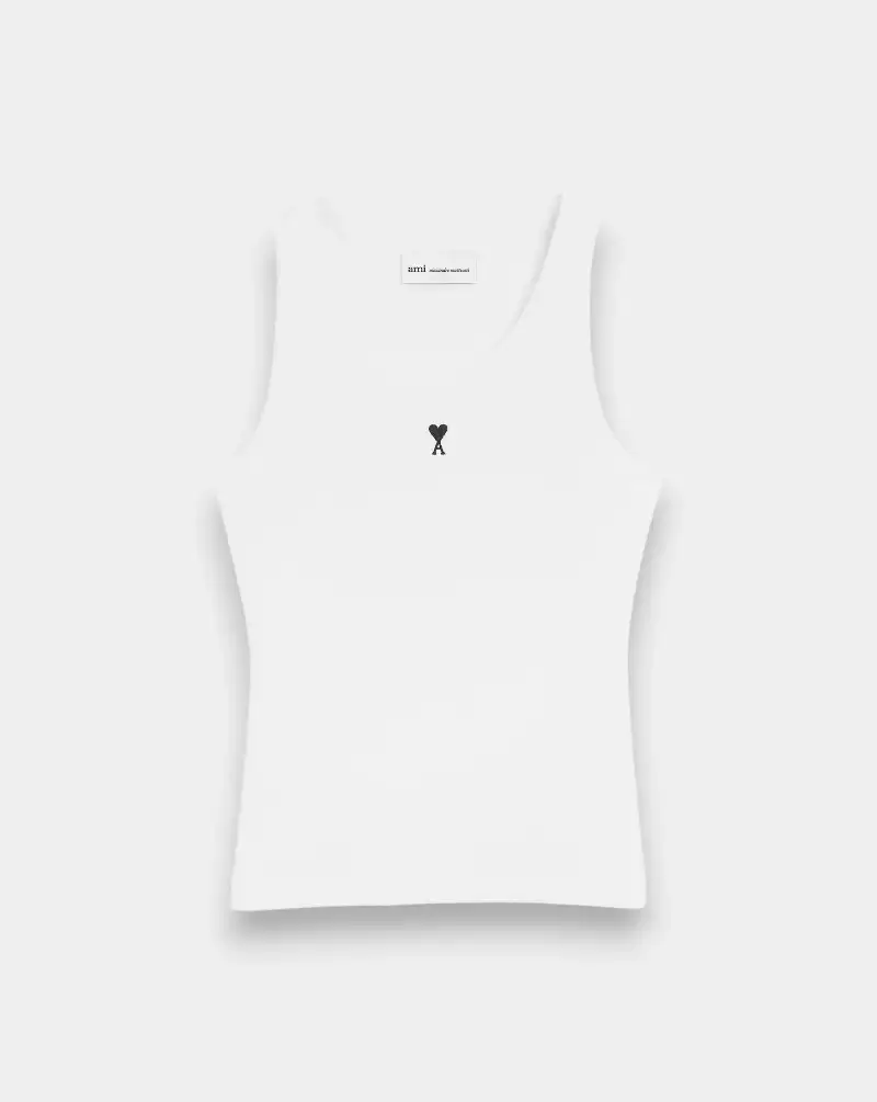 Top Ami Paris Tanktop with Contrasted Ami de Coeur