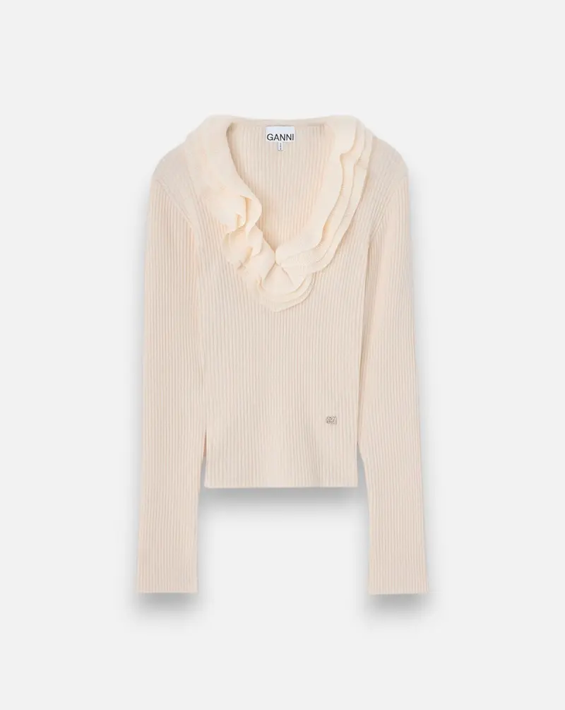 Top Ganni Ribbed Merino