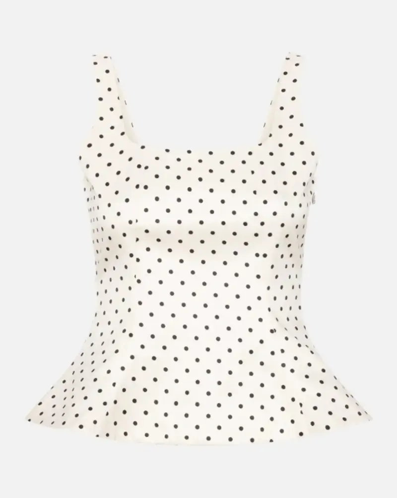 Top Rotate Polka Dot Sleeveless Top