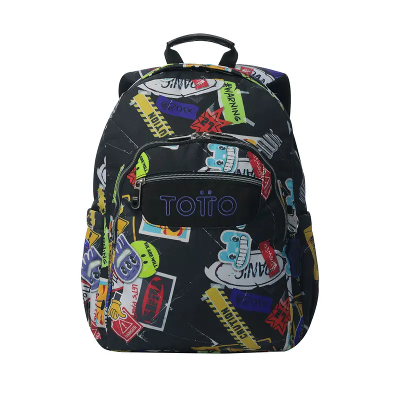 TOTTO Mochila escolar adaptable a carro Sticky 8C5- Acuareles