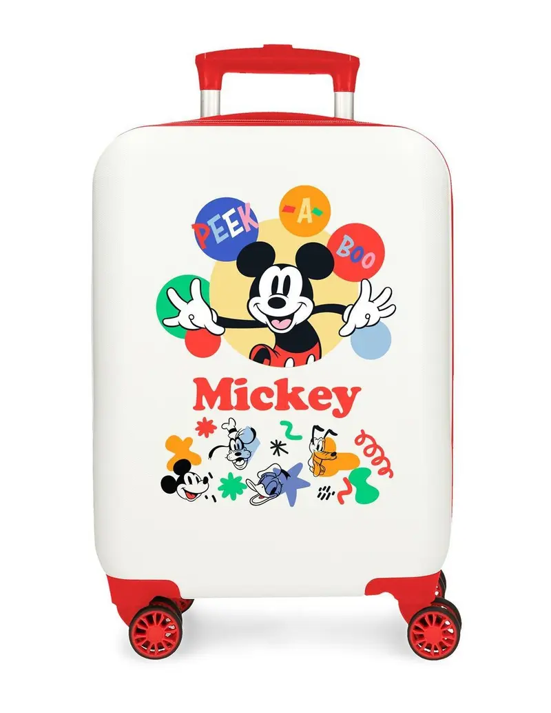 TROLLEY ABS 50 CM.4R MICKEY PEEK A BOO BLANCO