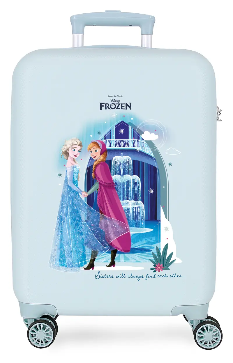 TROLLEY ABS 55CM.4R. FROZEN SISTER FOREVER AZUL CLARO
