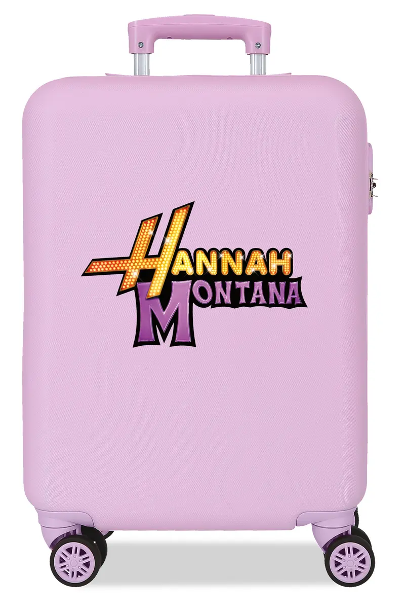 TROLLEY ABS 55CM.4R. HANNA MONTANA LILA