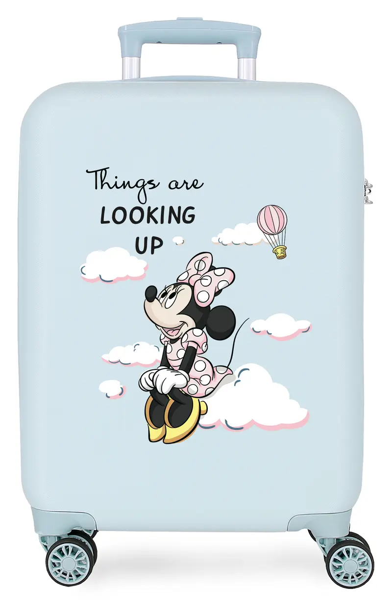 TROLLEY ABS 55CM.4R. MINNIE THINGS ARE LOOKING UP AZUL CLARO
