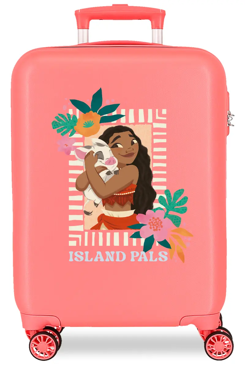 TROLLEY ABS 55CM.4R. VAIANA ISLAND PALS CORAL