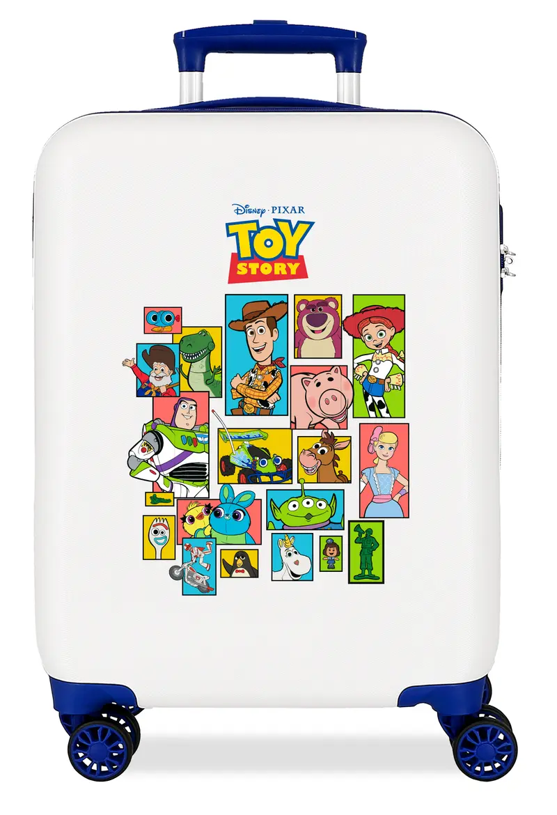 TROLLEY ABS 55CM.4R.  WOODY AND FRIENDS BLANCO-AZUL