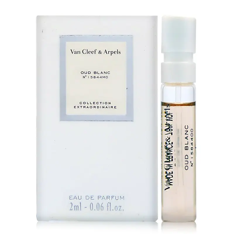 Van Cleef & Arpels Oud Blanc 2ml 0.06 fl. onz. Probador de perfume de muestra de aroma oficial