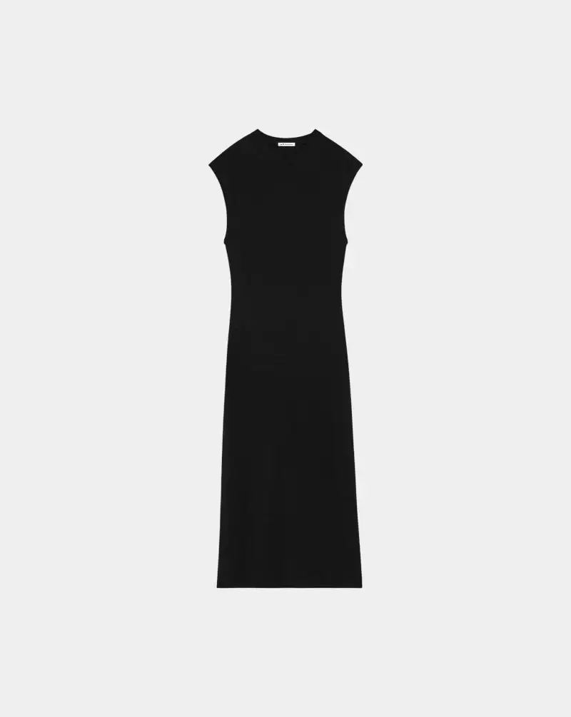 Vestido Ami Paris Sleevelees Fitted Long