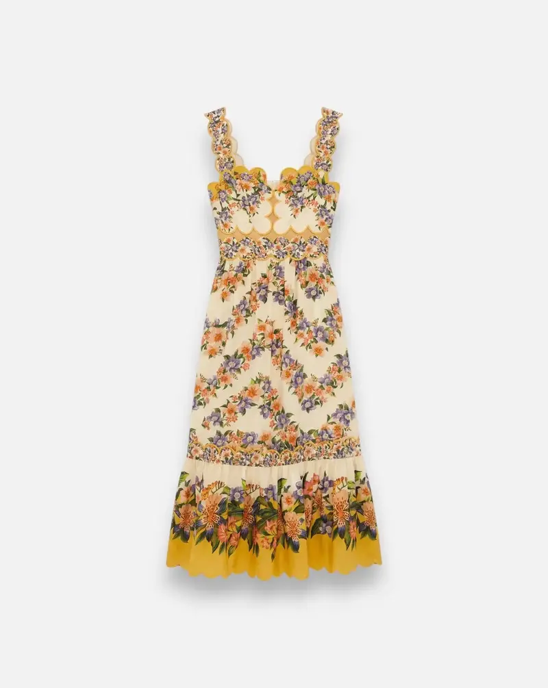 Vestido Farm Rio Hilo Stripes Sand Mini Dress