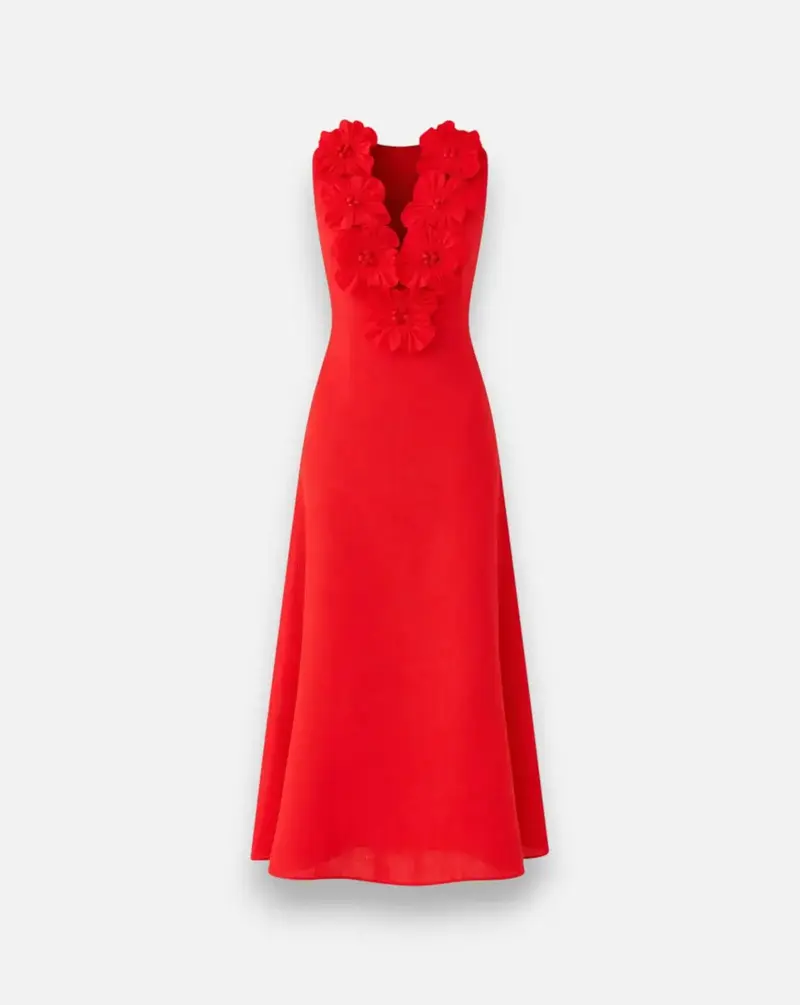 Vestido Farm Rio Rred Sleveless Midi Dress