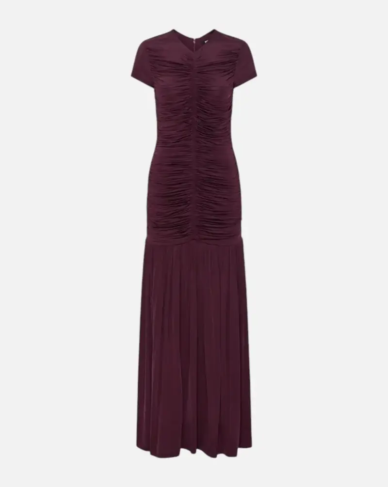 Vestido Rotate Gathered Maxi Dress