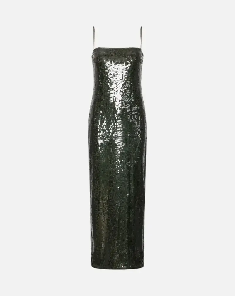 Vestido Rotate Sequins Maxi Slip Dress